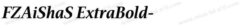 FZAiShaS ExtraBold字体转换